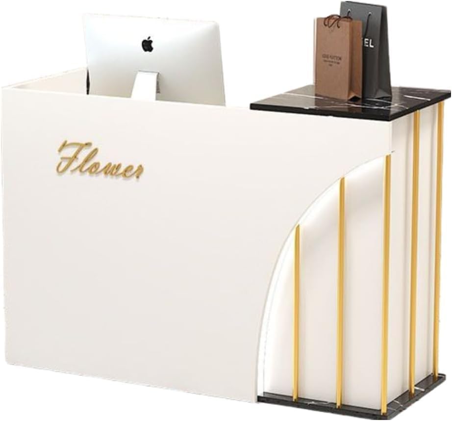 MODONG レジカウンター 受付カウンター カウンターテーレロック引き出しを持つ服店木製レセプションデスクレジスタンドの受付カウン