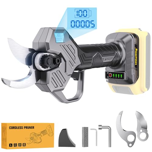 Electric Pruning Shears for Dewalt 20v Battery, Cordless Pruning Shears Garden Tool with LCD Display, 4pcs Imported Steel Blades, Brushless 0.98 Inch Cutting Diameter For Gardening Tree Branch