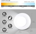Lumière tactile STAR-SPANGLED, Lampe LED mini de 2.8” à toucher, Éclairage portable sous cabinet alimenté par piles AAA, Lumières autocollantes DIY pour placard, comptoir, cuisine, Blanc froid, 5 pièces