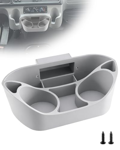 Cup Holder & Dashboard Storage Organizer Compatible with Freightliner M2 S2RV & Dynamax Europa Custom Fit RV Center Console Tray Insert Grey Console Organizer