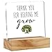 Teacher Gifts Teacher Appreciation Gifts for Women Men, Thank You for Helping Me Grow Clear Acrylic Sign Presents