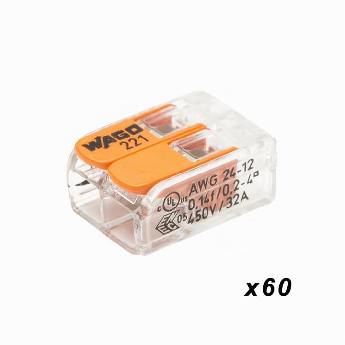Wago - Maletín de 100 terminales S221 (60 x 2E + 30 x 3E + 10 x 5E)