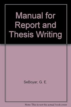 Hardcover Manual for Report and Thesis Writing Book