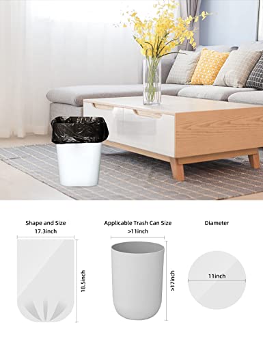 Image of Small Trash Bags 80 Counts, Waikas Garbage Bags for Bathroom Car Mini Trash Can, Plastic Bag for Bedroom Living Room, 4 Gallons, Black