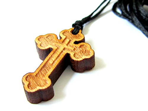 IconsGr Christlich-orthodoxe religiöse Halskette mit Holzkreuz, 59 Cover
