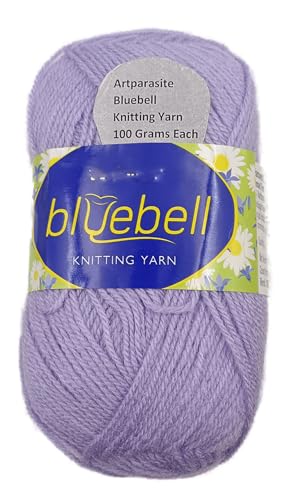Image of 1 Pieces Blue Bell Wool, 100 gm Each Thick Yarn Best Used with Knitting Crochet Needles Wool Yarn for Knitting Needle Acrylic Thread Knitting Yarn (Lavender)
