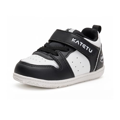 Baby Sneakers Boys Girls Toddler Wide Toe Box Shoes Non-Slip Breathable Walking Tennis Running Lightweight Sport Outdoor Shoes 5.5 Toddler White Black