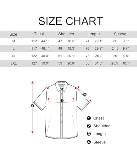 Zetieny Męska koszula z krótkim rękawem na co dzień Henley letnie koszule plażowe Regular Fit, Paw niebieski, XL