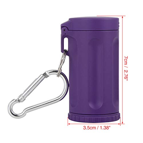 Image of X AUTOHAUX Portable Car Smokeless Windproof Ashtray with Keychain Lid Purple