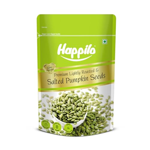 Happilo Premium Roasted Pumpkin Seeds for Eating 200g, Lightly Salted for Healthy Diet, Immunity Booster and Fiber Rich Superfood