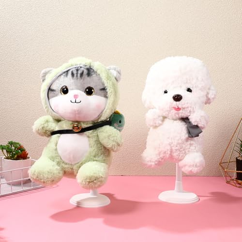 Mikikit 4 Stück Verstellbare Puppenständer: Halterung für 20-30 cm Puppen & Actionfiguren - Stabiles Display-Set für Schaufenster und Sammlungen, 21-26 cm Höhe