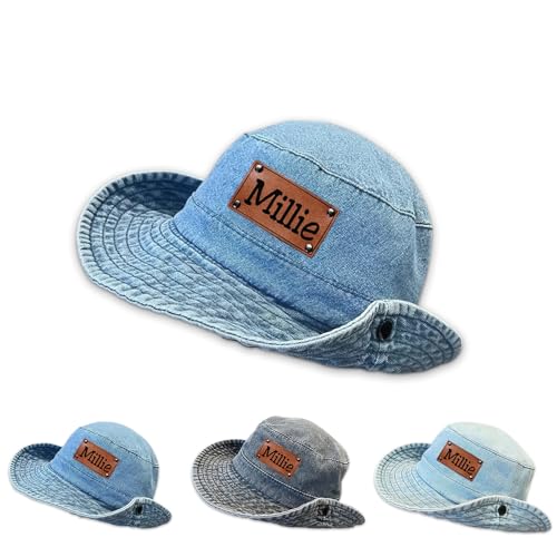 Personalized Cowboy Hats for Kids Custom Western Cowboy Cowgirl Hats Western Cowboy Hats with Leather Name