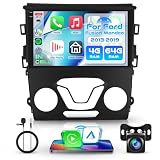 Rimoody 4G+64G Android Car Stereo Radio for Ford Fusion/Ford Mondeo 2013-2019 with Wireless Carplay Android Auto, 9'' Incell-Screen Head Unit GPS Bluetooth5.0 5G-WiFi FM/RDS EQ Backup Camera SWC