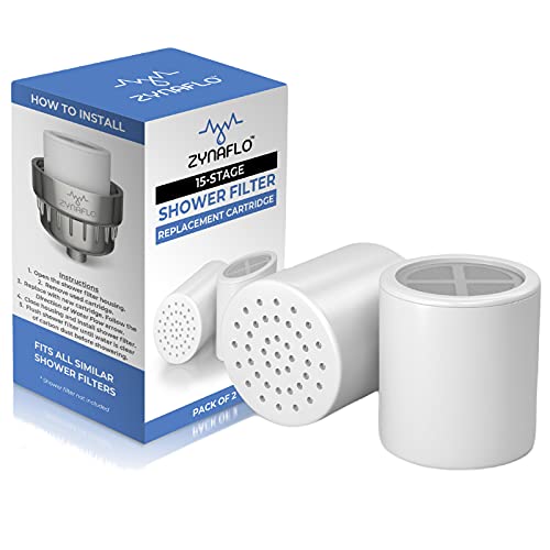 ZYNAFLO 15-Stage Shower Filter Replacement Cartridge (Pack of 2) ZYNAFLO 15-Stage Shower Filter Replacement Cartridge (Pack of 2)