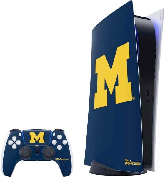 Skinit Decal Gaming Skin Compatible with PS5 Bundle - Officially Licensed University of Michigan M Logo Bold Design