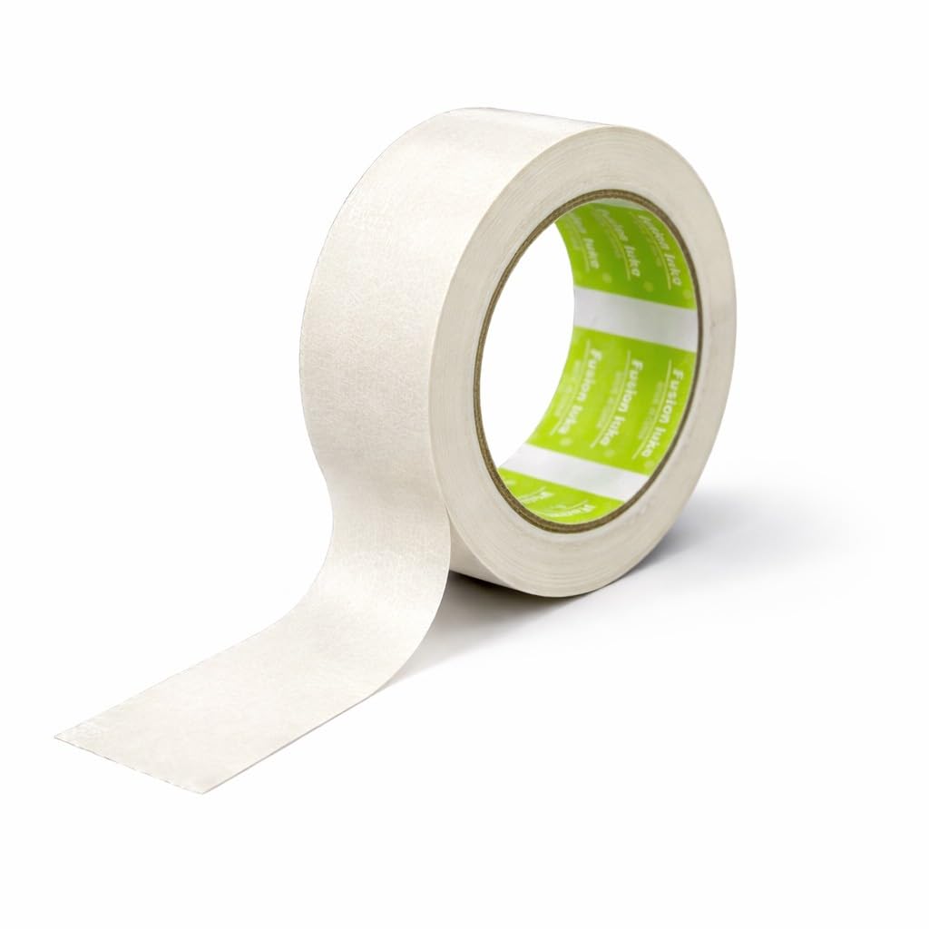 White Masking Tape 40mm x 36mm Strong Waterproof Adhesive Tear Resistant All Weather Industrial Grade for Repairs Crafts DIY Home Office Outdoor Use (1 Count) (Masking Tape)