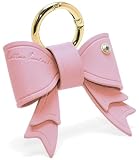 キーホルダー リボン バッグチャーム くすみ ピンク 革 レディース 人気 可愛い 韓国 おしゃれ レザー お揃い ペア 鍵 女性 プレゼント