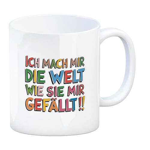 speecheese Ich mach mir die Welt wie sie mir gefällt Kaffeebecher...
