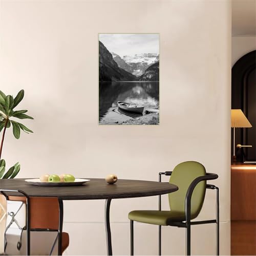 Tableau paysage lac pour rompre la monotonie des murs blancs - 2