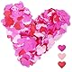 10000 Stück Biologisch abbaubares herz konfetti, (Rosa, Rose, Rot) 3 Farben Romantisch konfetti hochzeit für Hochzeit, Valentinstag, Weihnachten, Jahrestag, Geburtstag Tischdekoration Papier (100g)