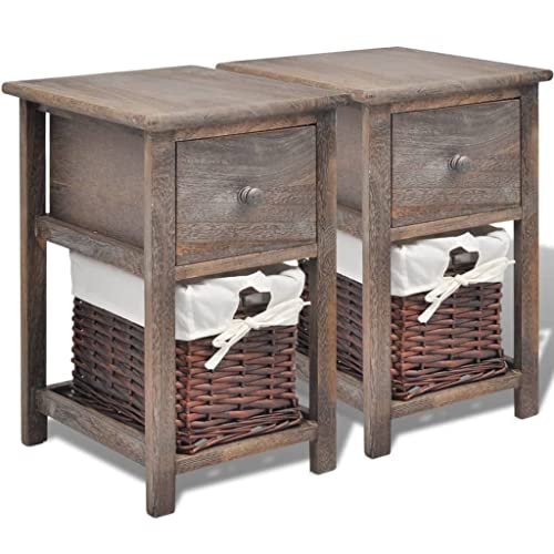 Table de chevet en bois marron : optimisez le manque de rangement - 3