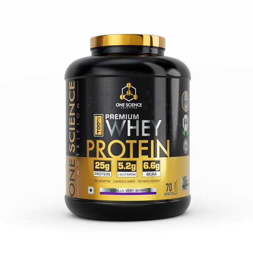 Whey Protein Powder | 25g Protein/Scoop | Muscle Gain, Power & Workout Recovery | Vanilla Very Berry, 2.27 kg