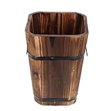 Homoyoyo Macetero de Madera Vintage para Plantas Suculentas Maceta Decorativa Retro para Jardín Balcón y Oficina Diseño Compacto y Resistente para Interiores y Exteriores