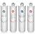 iSpring F4-CUA4 Replacement Pack for 4-Stage Ultra Filtration System CU-A4, Sediment, UF, KDF & AFW43 Water Systems Feed Water Adapter, Fits 1/2" NPT and 3/8" COMP, Cold Water Supply Valve