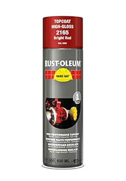 RUST-OLEUM 2165 Hard Hat Topcoat Ral-Colours, The Nr. 1 Industrial Paint Aerosol. Go Further, Work Faster, Last Longer!, Bright red-RAL 3000