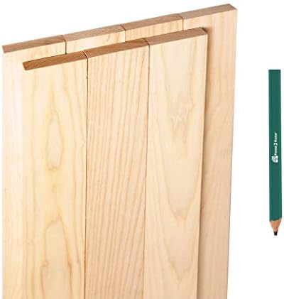 Forest 2 Home Ash Bundle - 1 X 3 X 48 inches - 7 Board Pack - Kiln Dried Hardwood - S2S - Includes Carpenter Pencil
