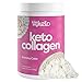 Kiss My Keto Protein Powder (Birthday Cake) — Keto Collagen Protein Powder + MCT Oil C8 (5g) | Low Carb Keto Shake | Sugar Free — 100% Grass-fed Hydrolized Collagen Peptides (1 Pack)