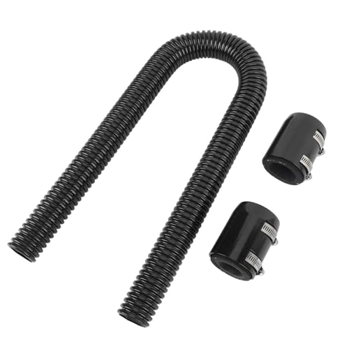 Depisuta 36 Inch Flex Stainless Steel Radiator Hose, Flexible Coolant Hose, Universal Stainless Steel Radiator Kit with Billet Clamps, Ideal for Multiple Vehicles (Black)
