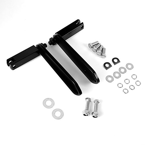 Black Highway Footpeg Foot Peg Mount Kit For 91-16 Harley Dyna FXD FXDL FXDB FXDC