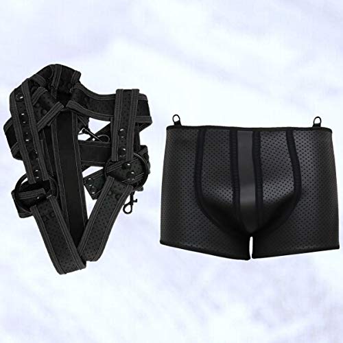 ARTIBETTER 1 Conjunto Punk Cinto de Arnês Corporal Acessórios Corporais de Couro Roupas de Cosplay p