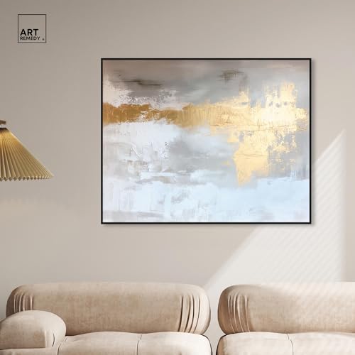 Art Remedy Earthy Abstracts Canvas, 45" x 36", Black Frame, Golden Glaze I by Art Remedy - Used condition - Image 2