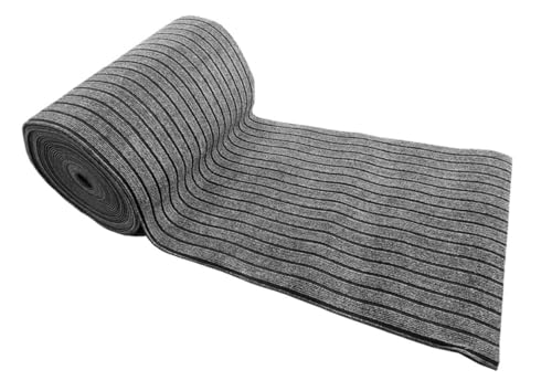 Exma Alfombra Pasillo Larga Antideslizante Ancho 60 cm [Venta por Metros CONTINUOS] Moqueta para Pasillos Largos, Cocina, Recibidor, Salón y Dormitorio, Base PVC, Fácil Limpieza, Diseño Rayas [Gris]