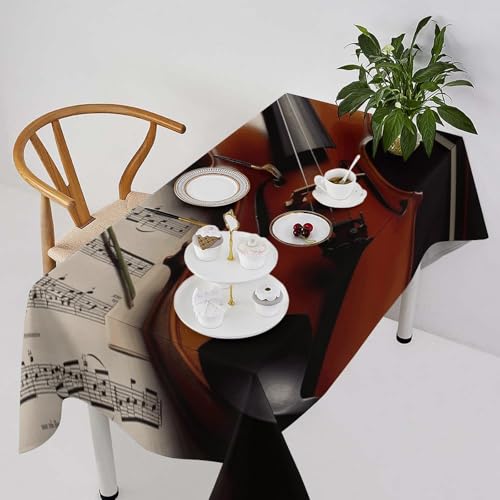 Nappe de table en lin 140x140 cm lavable pour décoration de Noël et réception - 3