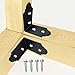 4Packs 90 Degree Angle Bracket Large L Brackets , 6
