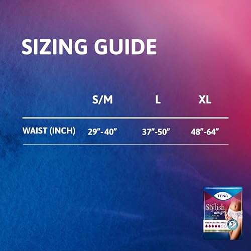 Image of TENA Stylish White Super Plus Incontinence Underwear Women, XL 48-64in 64ct
