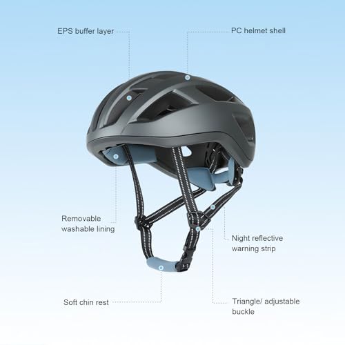 Casco de bicicleta con protección contra impactos y ventilación aerodinámica activa 3