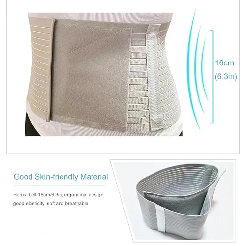 Faja abdominal para hombres y mujeres, cinturón ajustable para hernia umbilical, con 2 almohadillas removibles miniatura 4