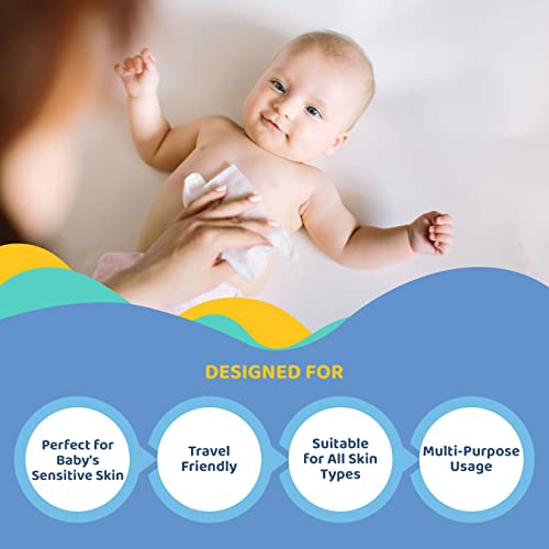 Image of 1st Step 99% Pure Water Baby Wipes with lid I Dermatologically Tested | Plant Based - 100% Biodegradable Wipes for Babies | Super Thick Polyester Free wet Wipes for Baby I Paraben Free with Aloevera & Calendula Extract | Alcohol Free Baby wipes |72 pcs /Pack