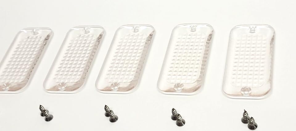 BROCK'S VISOR PARTS (5) New Fits Lund Lunar Cab Moon Sun Visor Replacement Light Lens Lenses (Clear)