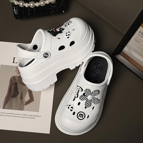 Fashion Women's Platform Clogs Anti Slip Slippers Beach Sandals Gardeners Clogs High Heel Mule Cloud Slippers Gardening Shoes3