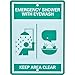 Global Industrial Emergency Eyewash/Shower Station Sign, Replacement