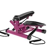 BAHAOMI Crosstrainer Ellipsentrainer Für Zuhause,Kompakt Elliptical,Stepper Heimtrainer,Magnetbremse Ausdauertrainer,Leise,LED-Anzeige,Einstellbarer Widerstand,Mit Kordelzug,Lila