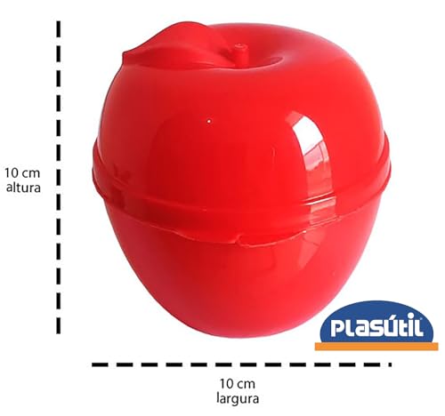 Kit potes porta frutas Plasútil - 1 Maça e 2 Bananas