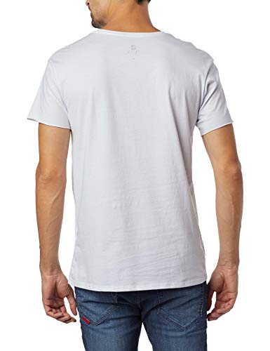 Joss Camiseta Básica Estampada Masculino, Médio, Branco