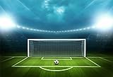 AOFOTO 7x5ft Soccer Field Background Football Pitch Goal Post Ball Game Stadium Spotlight...