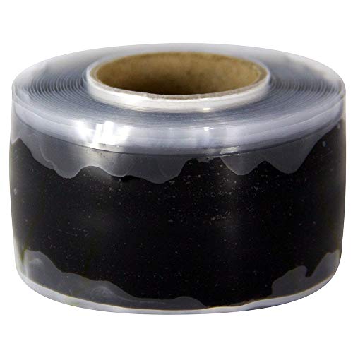 IPG Iron Grip Self-Fusing Silicone Tape, 1" x 10 ft, Black (Single Roll)